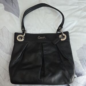 Coach Black Leather Shoulder Bag